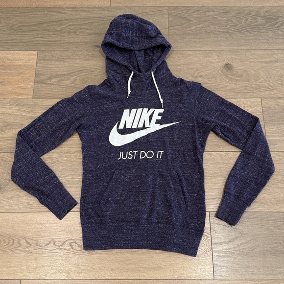 NIKE Heathered Purple Gym Vintage Sportswear Lightweight Pullover Hoodie Size S - Picture 1 of 9